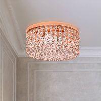 12" Elipse Round Crystal Flush Mount Ceiling Light - Elegant Designs - Goods Galore Overstock