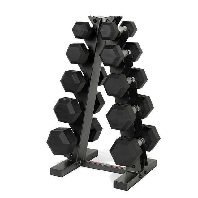 CAP A Frame-Style Dumbbell Stand, Black (Holds 5 pairs)