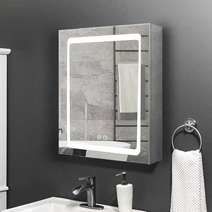 Janboe Illuminated Led Mirror Cabinet for Bathroom