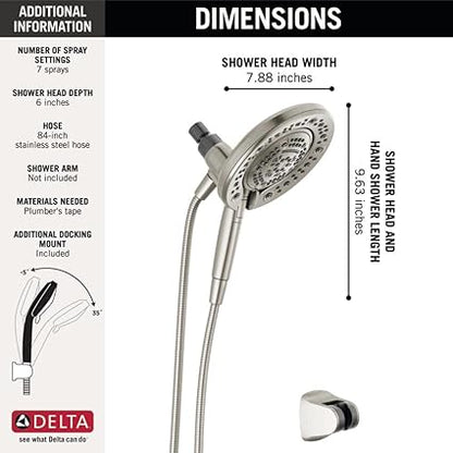Delta Faucet 7-Setting In2ition Dual Shower Head with Handheld Spray