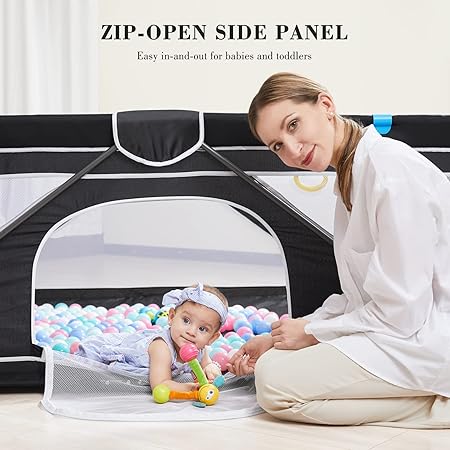 ANGELBLISS Baby Playpen, Foldable Playpen for Babies and Toddlers