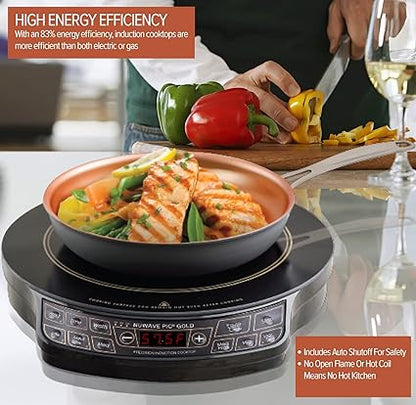 Nuwave Gold Precision Induction Cooktop, Portable, Powerful with Large 8” Heating Coil
