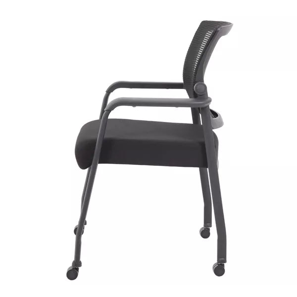 Mesh 4 Legged Guest Chair Black - Boss Office Products