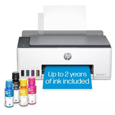 HP Smart Tank 5101 Wireless All-In-One Color Refillable Supertank Printer, Scanner, Copier