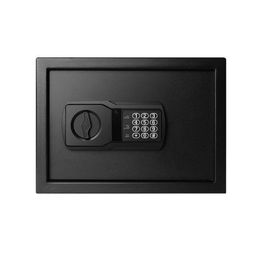 Pen + Gear Safes Model 44E20 with Electronic Lock, Backup Key, 1 Shelf, Black