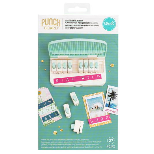 We R Memory Keepers Multicolor Plastic Word Punch Board - Scrapbooking Tool Kit
