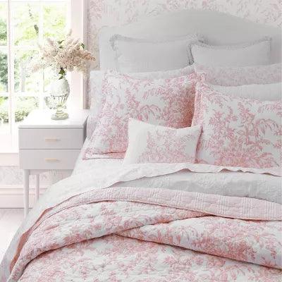Bedford Cotton Quilt Set Pink - Laura Ashley - Goods Galore Overstock LLC