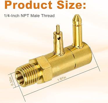 Brass Quick Connect Tank Fitting, 1/4 Inch NPT Male Thread for Boat Gas Tank - Goods Galore Overstock LLC