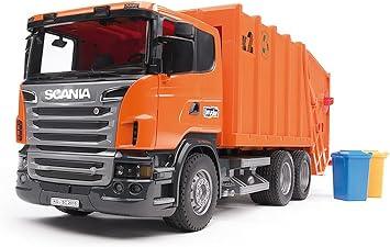 Bruder Scania R-Series Garbage Truck - Orange - Goods Galore Overstock LLC