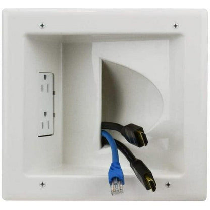 Commercial Electric Recessed Media Plate Receptacle Cable Pass-Through - Goods Galore Overstock LLC