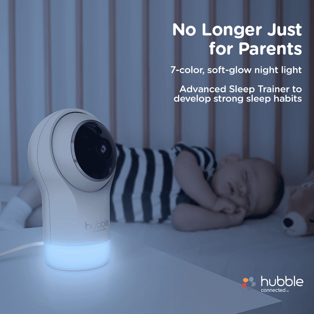 Hubble Connect Nursery Pal Glow, Wi-Fi Baby Monitor with Pan, Tilt, and Zoom Function
