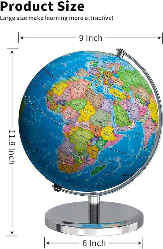 Illuminated World Globe with Stand, - Goods Galore Overstock LLC