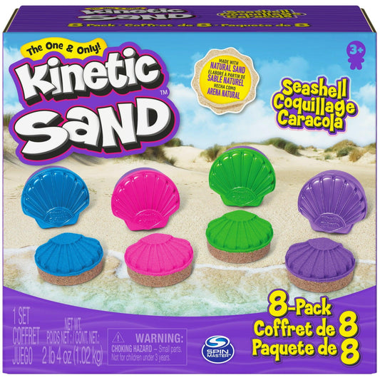 Kinetic Sand, Seashell Containers 8-Pack, for Kids Ages 3 and up - Goods Galore Overstock LLC