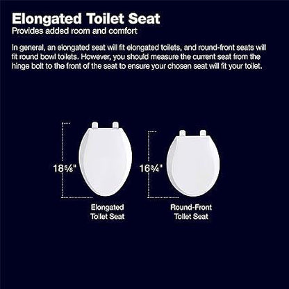 Kohler Brevia Elongated Toilet Seat with Grip-Tight Bumpers - Goods Galore Overstock