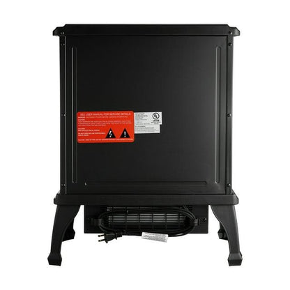 Mainstays 2-Setting 3D Electric Stove Heater with Life-Like Flame, Black - Goods Galore Overstock