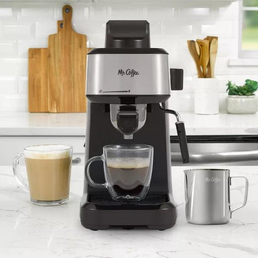 Mr. Coffee Steam Espresso Maker with Stainless Steel Frothing Pitcher - Goods Galore Overstock