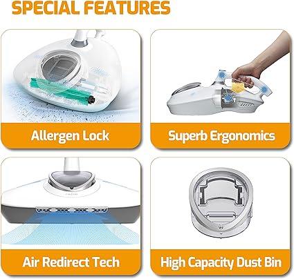Raycop RN Bed Vacuum Cleaner with UV Light Pulsating Brush Technology for Pet Hair Cleaning - Goods Galore Overstock