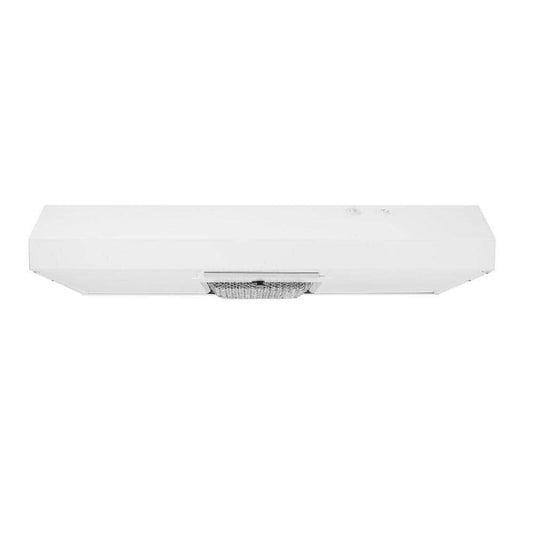 Vissani Arno 30 in. 240 CFM Convertible Under Cabinet Range Hood in White with Lighting and Charcoal Filter