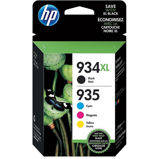 HP 934XL/935 Black High Yield and Cyan/Magenta/Yellow Standard Yield Ink Cartridge
